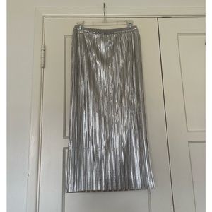 Fun maeve pleaded silver skirt